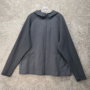 All In Motion Mens XXL Full Zip Hoodie Charcoal Grey Black Active Sweatshirt